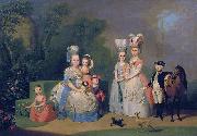 unknow artist Portrait of Carolina Wilhelmina of Orange (1743-1787) and her children. Spain oil painting artist